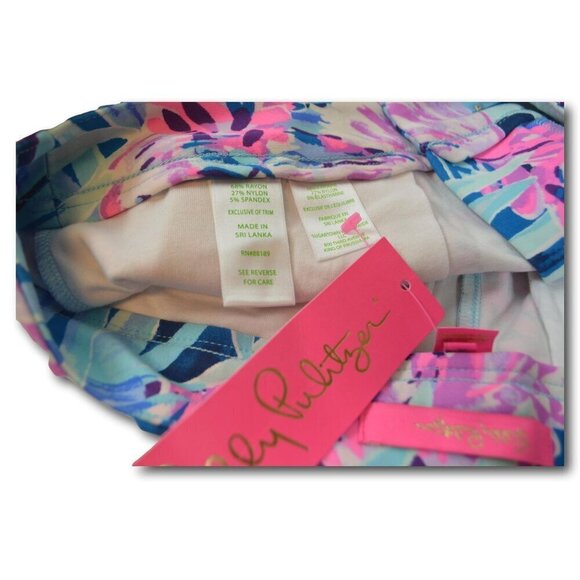 LILLY PULITZER Buttercup KNIT Shorts in Mr Peacock B Tweethearts Size: 4 NWT - Picture 4 of 5